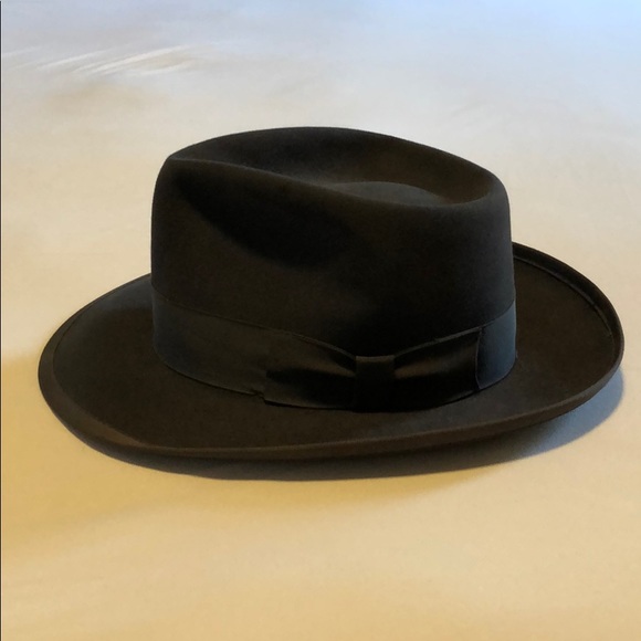Mallory 1950s Brown Beaver Fedora (7-1/8) - Picture 2 of 12
